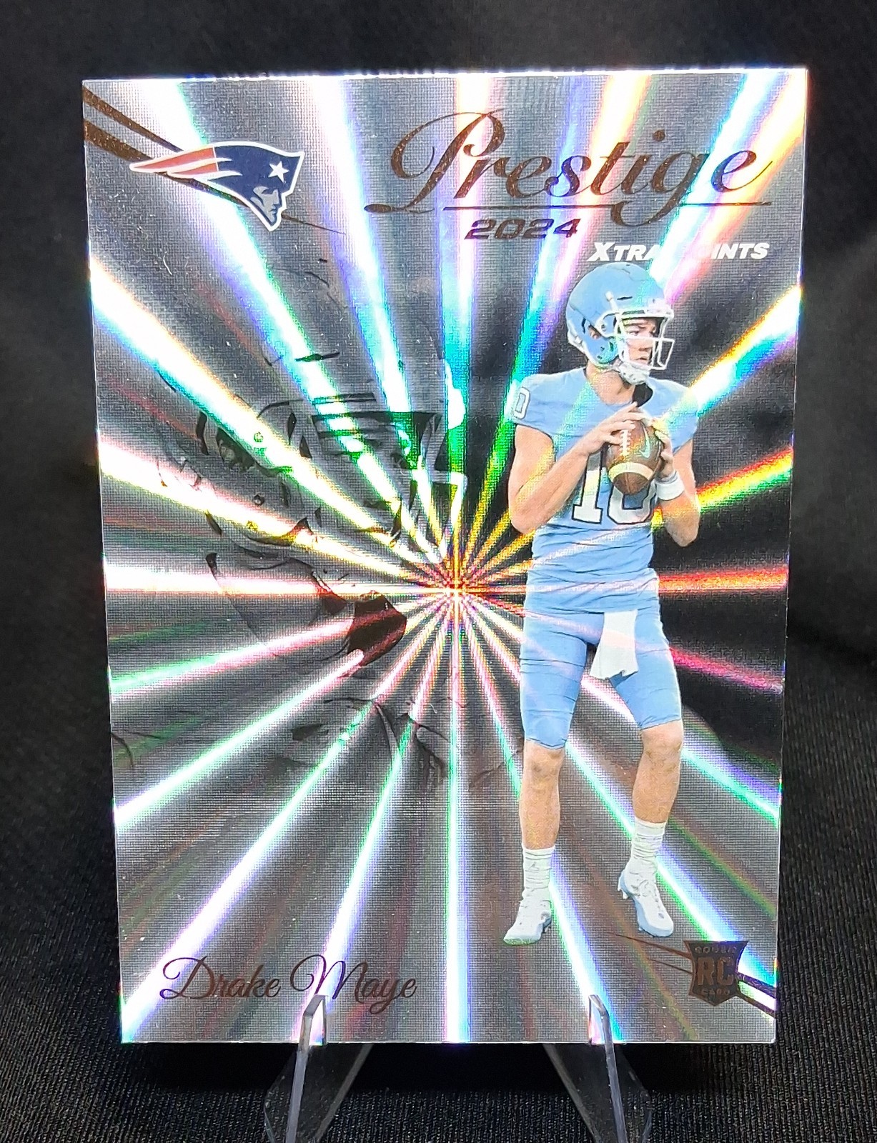 2024 Panini Prestige - Rookies Drake Maye #304 Xtra Points Sunburst (RC)