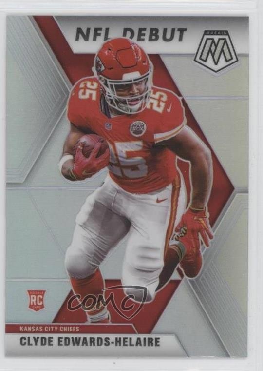 2020 Panini Mosaic NFL Debut Silver Prizm Clyde Edwards-Helaire #266 mp7
