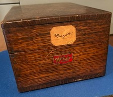 Vintage Weis Wooden Dovetail Library Index Card File Box Made In USA