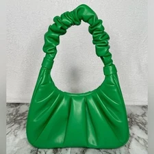 JW Pei Gabbi Ruched Hobo Handbag in Grass Green