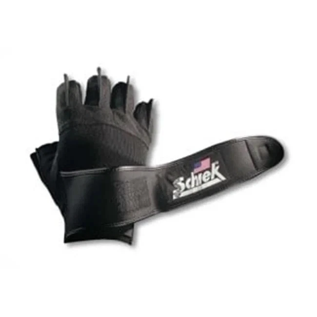Schiek Sports H-540L Platinum Gel Lifting Gloves with Wrist Wraps - L