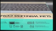 Logitech Slim Wireless Keyboard  Mouse Combo New Open Box Black Gray 920-010961