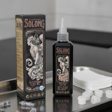 Tattoo Ink, 100 ml, Premium Black, Bottle, Outlining Shading Blending
