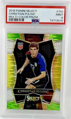 2016 Panini Select Christian Pulisic Multi-Color Prizm #150 PSA 9