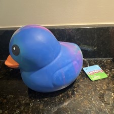 Giant Squeeezy Stretchy Tie Dye Blue Duck Rubber Duck