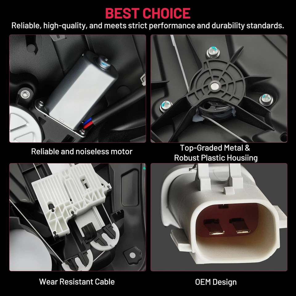 Rear Driver Side Power Window Regulator W/ Motor For 2008-2013 Jeep Liberty KK - Изображение 2 из 4