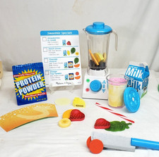 Melissa  Doug SMOOTHIE MAKER Blender 24-pc Set Pretend Play Food COMPLETE