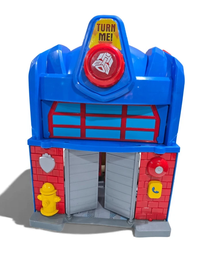 Transformers Rescue Bots Optimus Electronic Fire Station Prime Playset  9 Figs! - Image 2 of 4