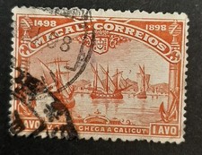 Macau: 1898 - 400th Anniversary Discovery of Sea Route to India - 1A Vermilion