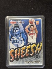 2023-24 Panini Nba Hoops Premium Stock - Sheesh Amen Thompson #4 Silver Prizm...