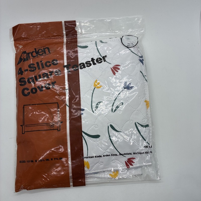 Vintage Arden Toaster Oven Cover NOS New tulip Pattern 1970s 1980s