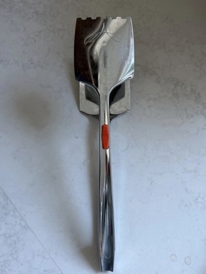 Vtg Foley MCM Chrome Spatula Tongs Locking Kitchen Tool MPLS USA 11'' Flipper