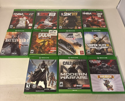 XBOX ONE Game Lot - NBZ, Doom Eternal, 2K19, Call of Duty Modern Warfare