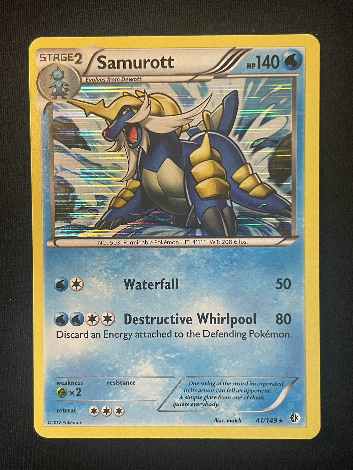 Samurott 41/149 Boundaries Crossed Holo LP Condition