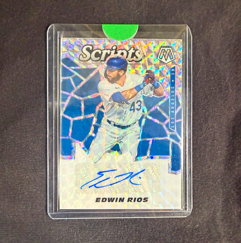 Panini 2021 Mosaic Scripts Edwin Rios SCR-ER Autograph Insert Dodgers