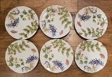 6 Spode Exclusive Williams-Sonoma Woodland Harvest 9" Salad/Dessert Plates 2006
