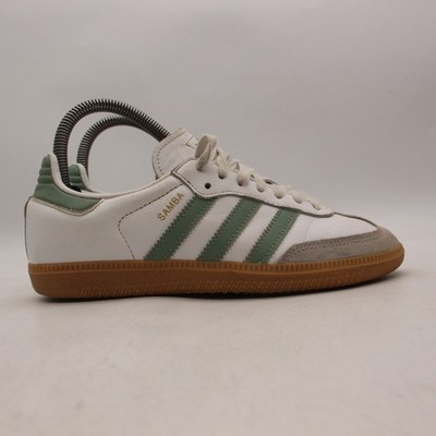 Adidas Samba OG Cloud White Silver Green JP5479 Women's 5.5 Men's 4 Sneakers