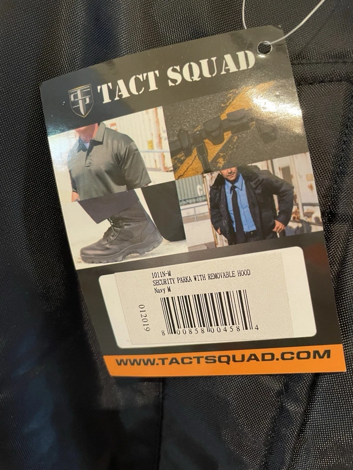 NWT- Tact Squad- Security Parka with removable hood -Navy/Black -Medium - Image 3 of 4