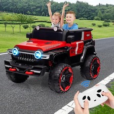 2 Seater Kids Ride On Truck with Remote Control   USB, Music Red