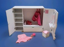    Our Generation Wardrobe Closet Vanity For 18" Doll Hangers Stool Accessories