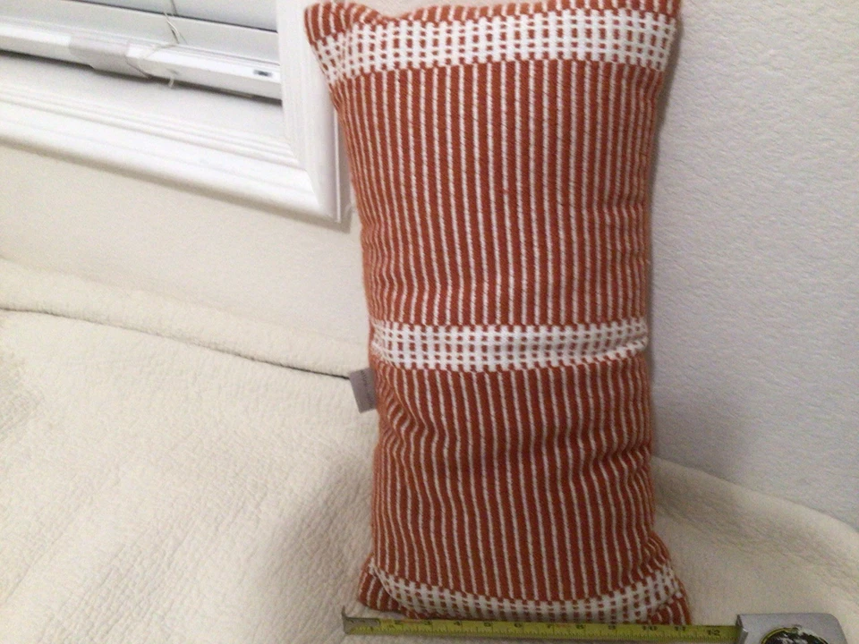 Allen+Roth Red-Stripe-12-in-x-20-in-Red-Cotton-woven-Oblong-Pillow - Image 3 of 4
