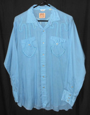 Vintage 60's Western Shirt Miller Pearl Snap Fancy Yoke Rodeo Rockabilly 16-33