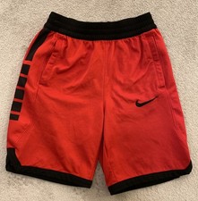 Nike Dri-FIT Basketball Shorts Red Black Boys Youth Medium M Athletic
