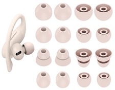 8 Pairs Powerbeats Pro Ear Tips Buds, 4 Size Replacement Soft Flexible Fit in...