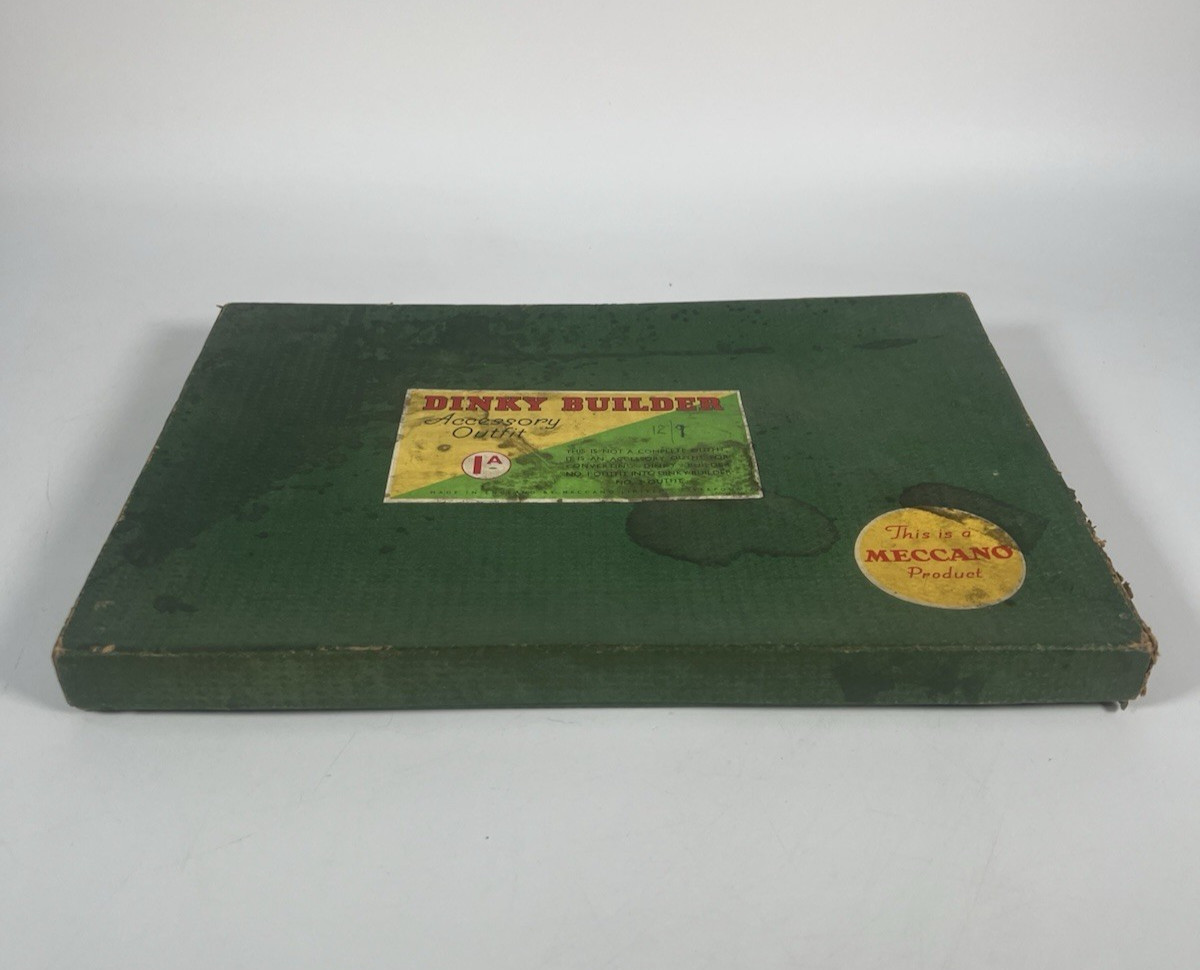 Meccano Dinky Builder Accessory Outfit 1A Complete & Strung To Box Yellow & Blue