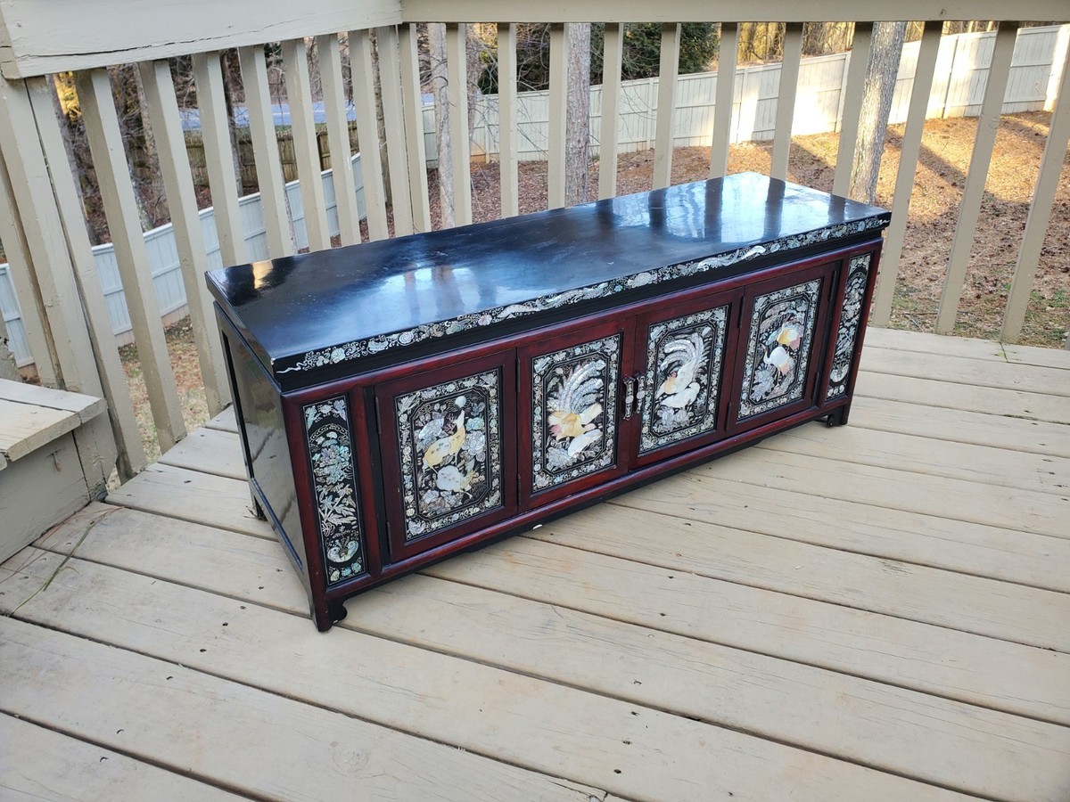 テーブル Traditional Korean Mother-of-pearl work Lacquered Table 