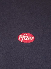 Vintage Pfizer 90s Embroidered Crewneck Sweatshirt Navy Blue 2XL USA Big Pharma