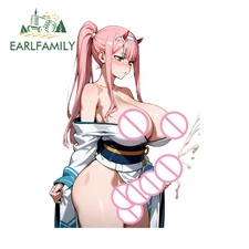 EARLFAMILY Zero Two Frieren Futa Anime Car Sticker Bumper Rearview Mirror Decal