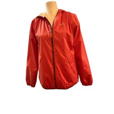 REI COOP Size L 14-16 Kids Unisex Orange Full Zip Pocket Hood Windbreaker