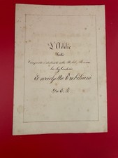 Antique score L’Addio Scotis Countess Trebiliani Lucca 19th century