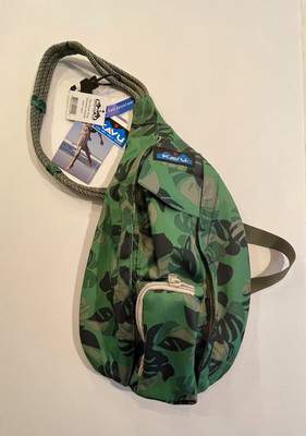 KAVU Original Mini Rope Bag ~ Monstera Garden, New With Tags