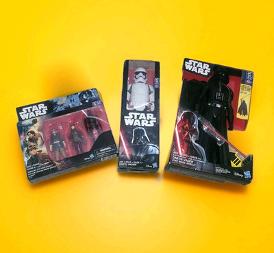 Disney Star Wars figures lot: DARTH VADER, ROGUE ONE, STORMTROOPER - in box