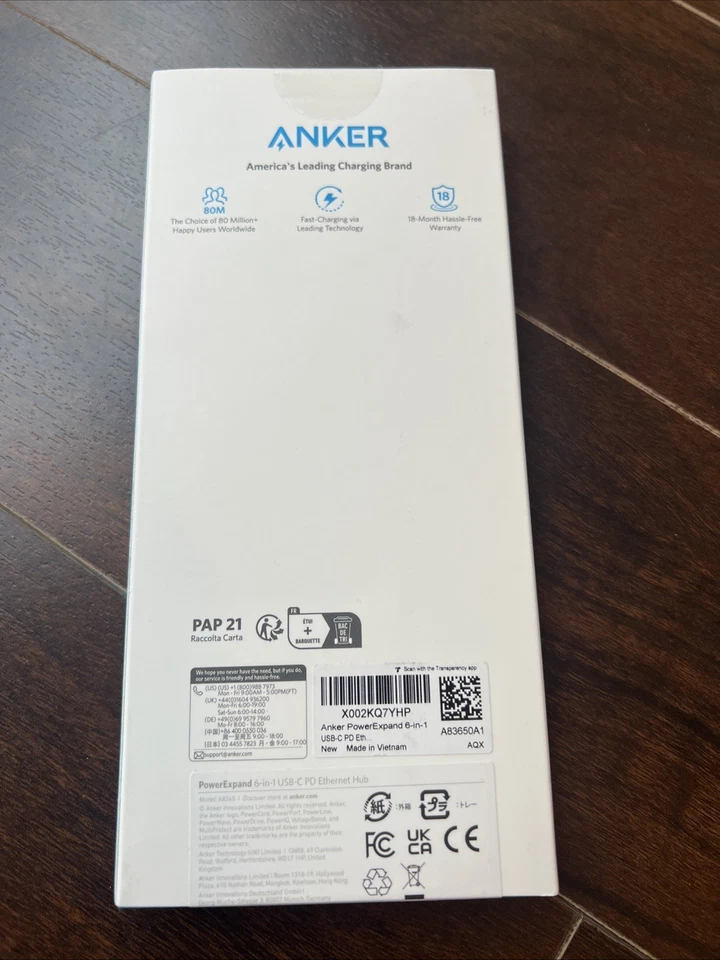 Anker PowerExpand 6-in-1 USB-C PD Ethernet Hub Series 5 4K HDMI Model A8365 - Image 2 of 4