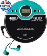Retro Portable CD Player CD R/RW MP3 Playback Programmable Personal CD Player...