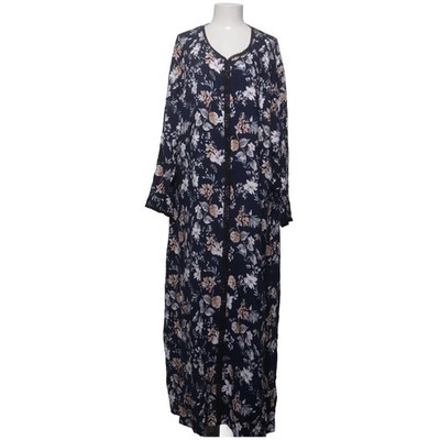 Ming Fu, Kaftan, Größe: 4XL, Blau/Weiß/Beige, Viskose, Blumen, Damen #JVo