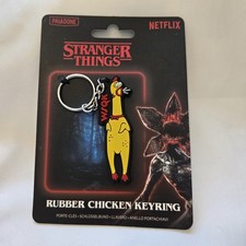 Stranger Things Promo Rubber Chicken Keychain Keyring Promotional Item Netflix