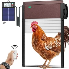 Automatic-Chicken Coop Door Solar-Powered Auto Chicken Door with Remote Light