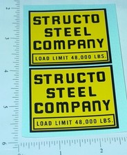 Pair Structo Steel Company Semi Truck Stickers ST-003