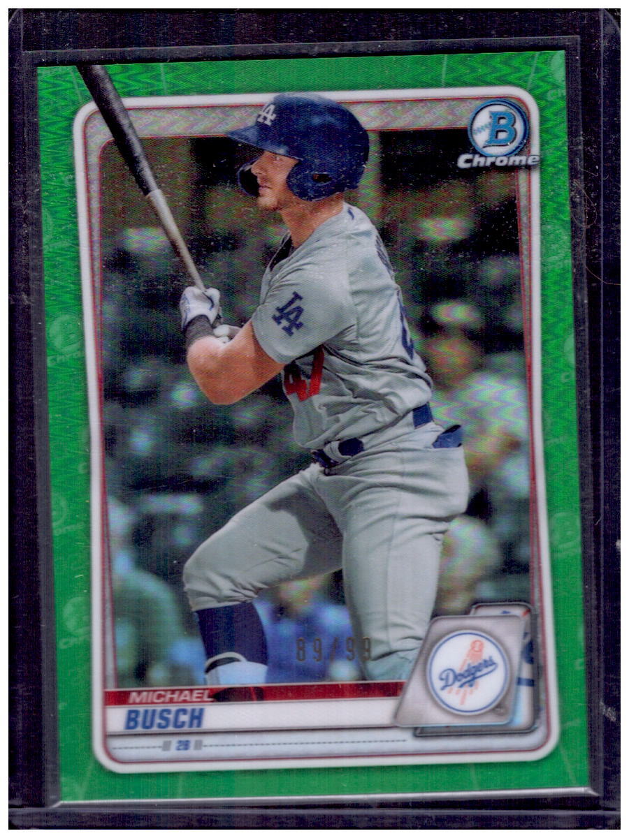 2020 Bowman Draft #BD-42 Michael Busch Chrome Green #/99