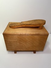 Storage Basic Shoe Valet Vintage Wooden Wood Shoe Shine Box Clean Unique