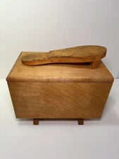 Storage Basic Shoe Valet Vintage Wooden Wood Shoe Shine Box Clean Unique