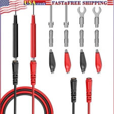 Multimeter Test Lead Kit Replacement Test Wire Set with Alligator Clip