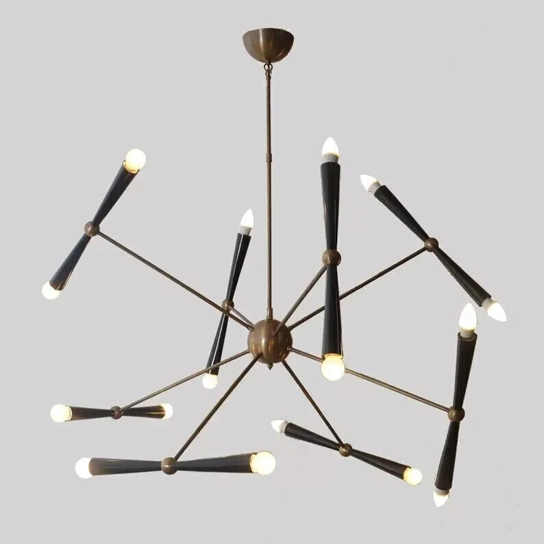 Luz Mid Century Style 8 Brazos 16 Luces Latón Sputnik Lámpara de Techo F