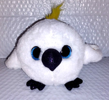Zuru Pets Alive Chirpy Birds WHITE COCKATOO Soft 6in Plush Blue Eyes Bird Sounds