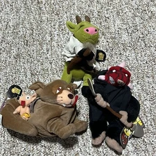 New Vtg Lot 3 Farce Wars Fantom Dark Mole Meanies STAR WARS Bean Bag Plush Toy