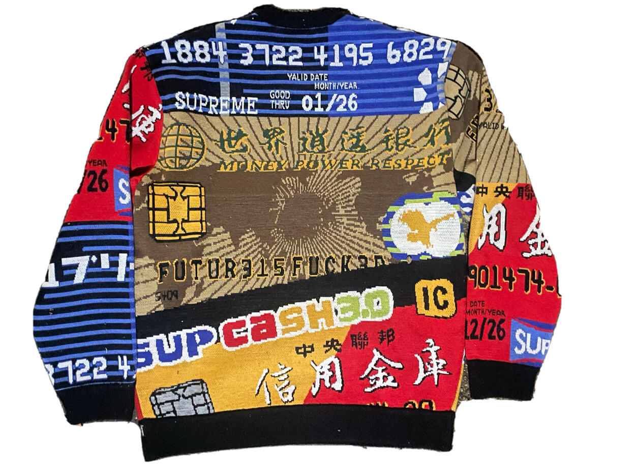 supreme credit cards sweater